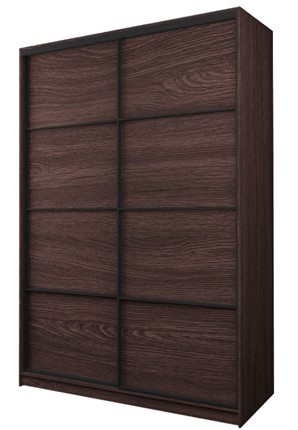 Шкаф 2-х створчатый MAX МШ-23-6-16-11, Профиль Черный/Цвет Венге в Биробиджане - изображение