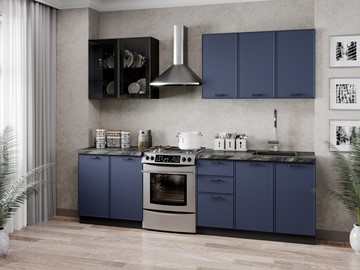 Кухонный гарнитур 2600 Индиго, Черный/Темно-синий в Биробиджане - предосмотр