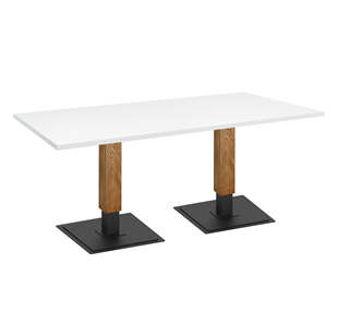 Обеденный стол SHT-TU22 (2 шт.)/ТT 120/80 (дуб брашированный коричневый/черный муар/белый шагрень) в Биробиджане