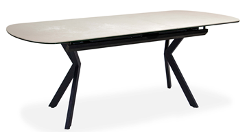 Обеденный раздвижной стол Шамони 2CX 160х90 (Oxide Avorio/Графит) в Биробиджане - предосмотр 1
