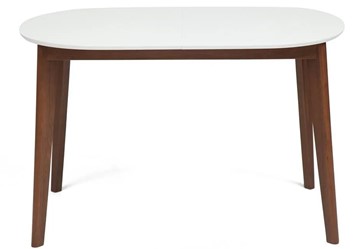 Кухонный раскладной стол BOSCO (Боско) бук/мдф 120+30x80x75 Белый/Коричневый арт.11258 в Биробиджане