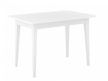 Кухонный раскладной стол Dikline M110 Белый/стекло белое сатин/ножки MM белые в Биробиджане