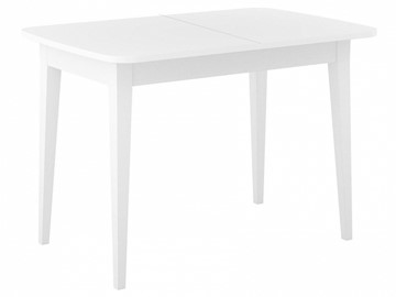 Кухонный раскладной стол Dikline M120 Белый/стекло белое сатин/ножки MM белые в Биробиджане