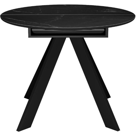 Кухонный раздвижной стол DikLine SKC100 D1000 Керамика Черный мрамор / опоры черные в Биробиджане - изображение 7