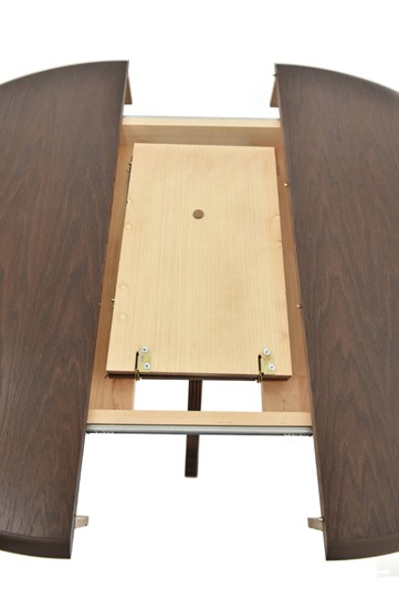 Кухонный стол раздвижной Фабрицио-1 исп. Круг 820, Тон 9 (Морилка/Эмаль) в Биробиджане - изображение 6