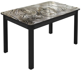 Кухонный раскладной стол Гамбург Мини, ноги метал. крашеные №23 (Exclusive h140/черный) в Биробиджане