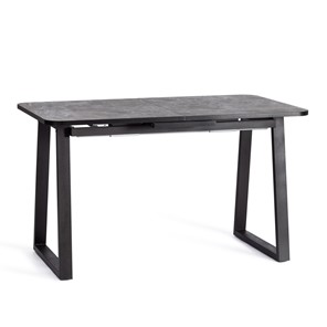 Кухонный стол раскладной MALTIDO ЛДСП/HPL/металл, 130/160x75x75 Гранит тёмный/чёрный арт.20626 в Биробиджане