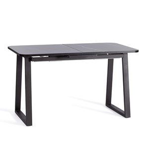 Кухонный раздвижной стол MALTIDO ЛДСП/HPL/металл, 130/160x75x75 Мрамор чёрный/чёрный арт.20627 в Биробиджане