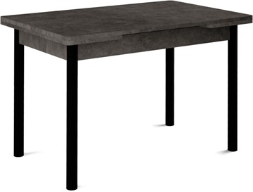 Раздвижной стол Милан-1 EVO, ноги металлические черные, серый камень в Биробиджане