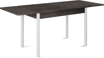 Кухонный раздвижной стол Милан-2 EVO, ноги белые, серый камень в Биробиджане - предосмотр 1