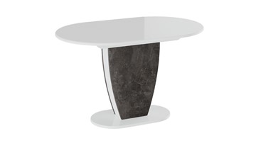Стол раздвижной Монреаль тип 1 (Белый глянец/Моод темный) в Биробиджане