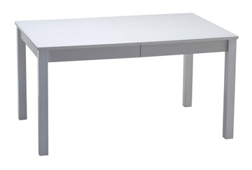 Кухонный раздвижной стол Нагано-2 стекло белое opti (хром-лак) в Биробиджане - предосмотр