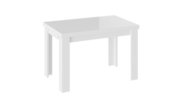 Кухонный стол раскладной Норман тип 1, цвет Белый/Стекло белый глянец в Биробиджане - предосмотр