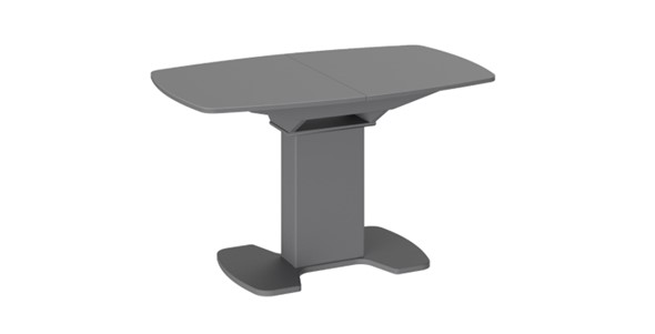 Раздвижной стол Портофино (СМ(ТД)-105.02.11(1)), цвет Серое/Стекло серое матовое LUX в Биробиджане - изображение