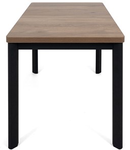Раздвижной стол Токио-2L (ноги металлические черные, дуб табако) в Биробиджане - предосмотр 2