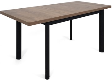 Раздвижной стол Токио-2L (ноги металлические черные, дуб табако) в Биробиджане - предосмотр 3