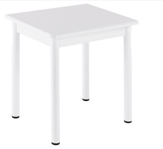 Кухонный пристенный стол НСПА-02 МДФ, белый МДФ/белое дерево/36 прямые трубки белый в Биробиджане