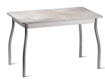 Раздвижной стол Орион.4 1200, Пластик Белый шунгит/Металлик в Биробиджане