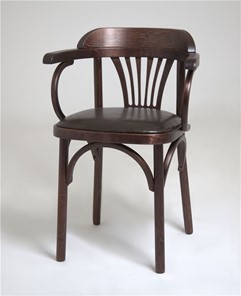 Кухонный стул Венский мягкий, кожзам коричневый/темный тон в Биробиджане