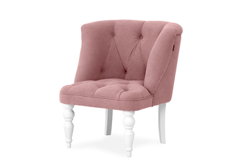 Мягкое кресло Бриджит розовый ножки белые в Биробиджане