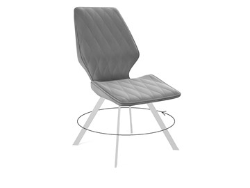 Обеденный стул 243 PRO поворотный серый/белый в Биробиджане