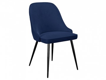 Мягкий стул 256, микровелюр К17 синий, ножки черные в Биробиджане