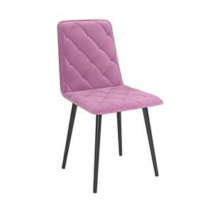 Обеденный стул Антика, велюр тенерифе розовый/Цвет металл черный в Биробиджане