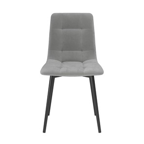 Обеденный стул Белла, велюр тенерифе грей/Цвет металл черный в Биробиджане - предосмотр 1