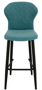 Обеденный стул Марио барный(Аквамарин Т179/ноги черные) в Биробиджане - предосмотр 1