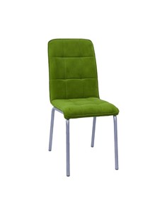 Обеденный стул Премьер  квадрат зеленый С166 (под хром) в Биробиджане