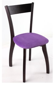 Обеденный стул Лугано каркас массив венге, велюр -  инфинити фиолетовый в Биробиджане