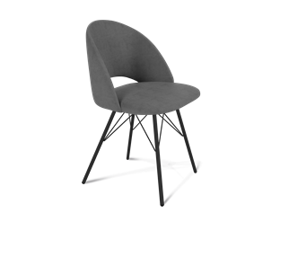 Обеденный стул SHT-ST34 / SHT-S37 (платиново-серый/черный муар) в Биробиджане
