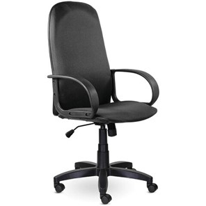 Кресло офисное Brabix Praktik EX-279 (ткань JP/кожзам, серое) 532018 в Биробиджане