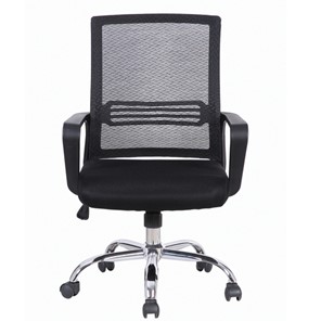 Кресло офисное Brabix Daily MG-317 (с подлокотниками, хром, черное) 531833 в Биробиджане - предосмотр
