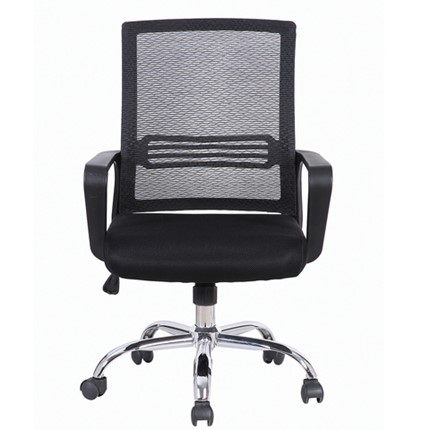 Кресло офисное Brabix Daily MG-317 (с подлокотниками, хром, черное) 531833 в Биробиджане - изображение