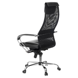 Кресло офисное Brabix Premium Stalker EX-609 PRO (хром, мультиблок, ткань-сетка/экокожа, черное) 532416 в Биробиджане - предосмотр 4