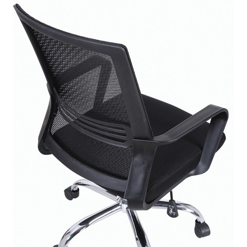 Кресло офисное Brabix Daily MG-317 (с подлокотниками, хром, черное) 531833 в Биробиджане - изображение 8