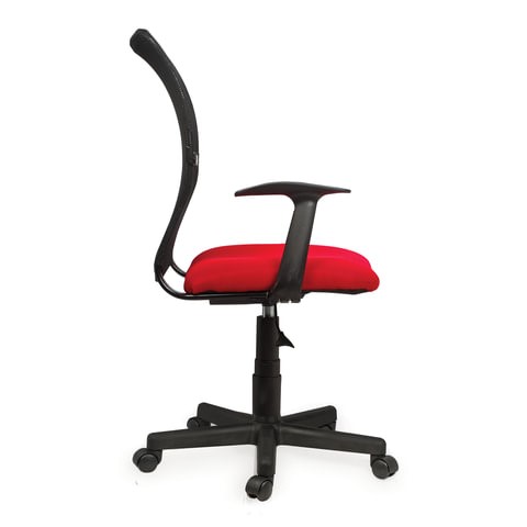 Компьютерное кресло Brabix Spring MG-307 (с подлокотниками, комбинированное красное/черное TW) в Биробиджане - изображение 1