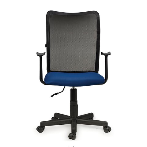 Кресло офисное Brabix Spring MG-307 (с подлокотниками, комбинированное синее/черное TW) в Биробиджане - изображение 2