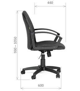 Компьютерное кресло CHAIRMAN 681 Ткань C-3 черное в Биробиджане - предосмотр 2
