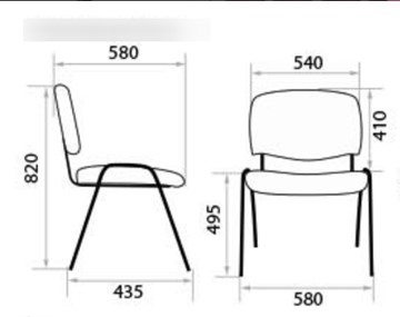 Офисный стул ISO  W BLACK V4 кожзам в Биробиджане - предосмотр 1
