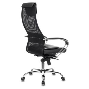 Кресло офисное Brabix Premium Stalker EX-609 PRO (хром, мультиблок, ткань-сетка/экокожа, черное) 532416 в Биробиджане - предосмотр 2