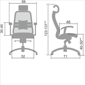 Кресло офисное Samurai S-3.04, черный в Биробиджане - предосмотр 4