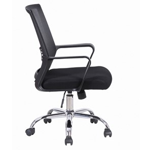 Кресло офисное Brabix Daily MG-317 (с подлокотниками, хром, черное) 531833 в Биробиджане - предосмотр 1