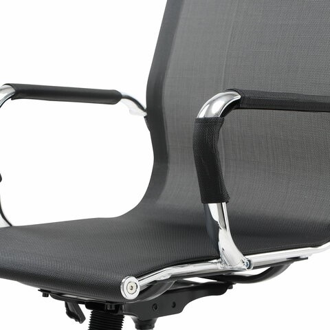 Офисное кресло Brabix Line EX-530 (хром, сетка, черное) 531846 в Биробиджане - изображение 8