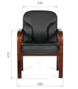 Кресло офисное CHAIRMAN 658 Натуральная кожа черный в Биробиджане - предосмотр 1