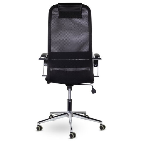 Кресло Brabix Premium Pilot EX-610 CH (хром, ткань-сетка, черное) 532417 в Биробиджане - изображение 4