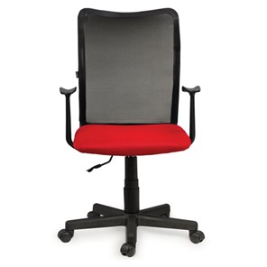 Компьютерное кресло Brabix Spring MG-307 (с подлокотниками, комбинированное красное/черное TW) в Биробиджане - предосмотр 2