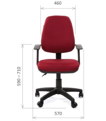 Офисное кресло CHAIRMAN 661 Ткань стандарт 15-11 красная в Биробиджане - изображение 1