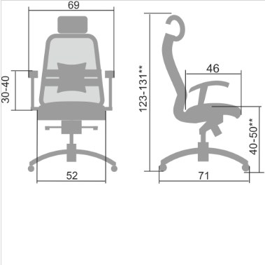 Офисное кресло Samurai S-3.04, серый в Биробиджане - изображение 4
